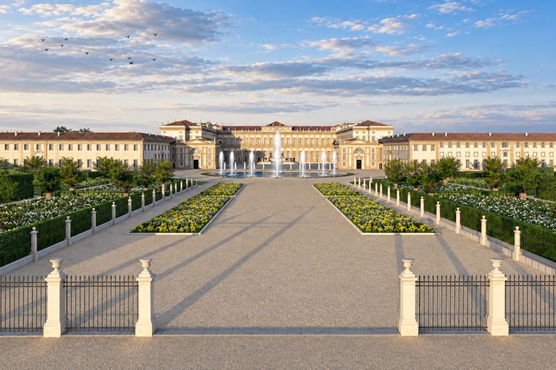 Villa Reale di Monza, corte d'onore e giardini